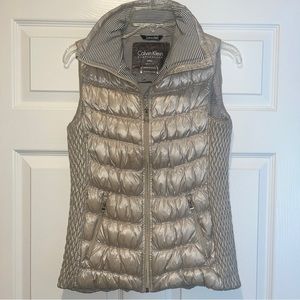 Calvin Klein Performance Vest Tan Women's Small-premium Down